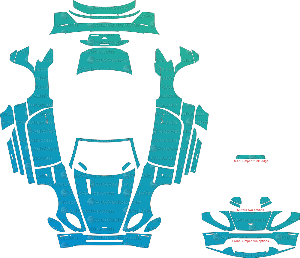 Aston Martin Vantage Base / S (2006–2017) Roadster Full Kit – Pre-cut Vector Pattern Digital Download