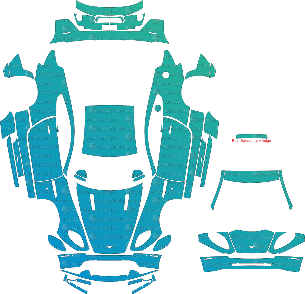 Aston Martin Vantage V8 (2016–2017) Coupe Full Kit – Pre-cut Vector Pattern Digital Download