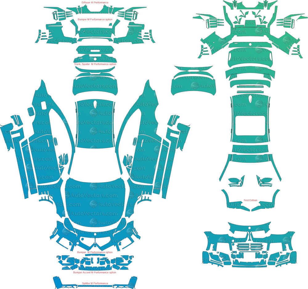 BMW M2 CS Competition G87 (From 2023) Coupe Full Kit – Pre-cut Vector Pattern Digital Download
