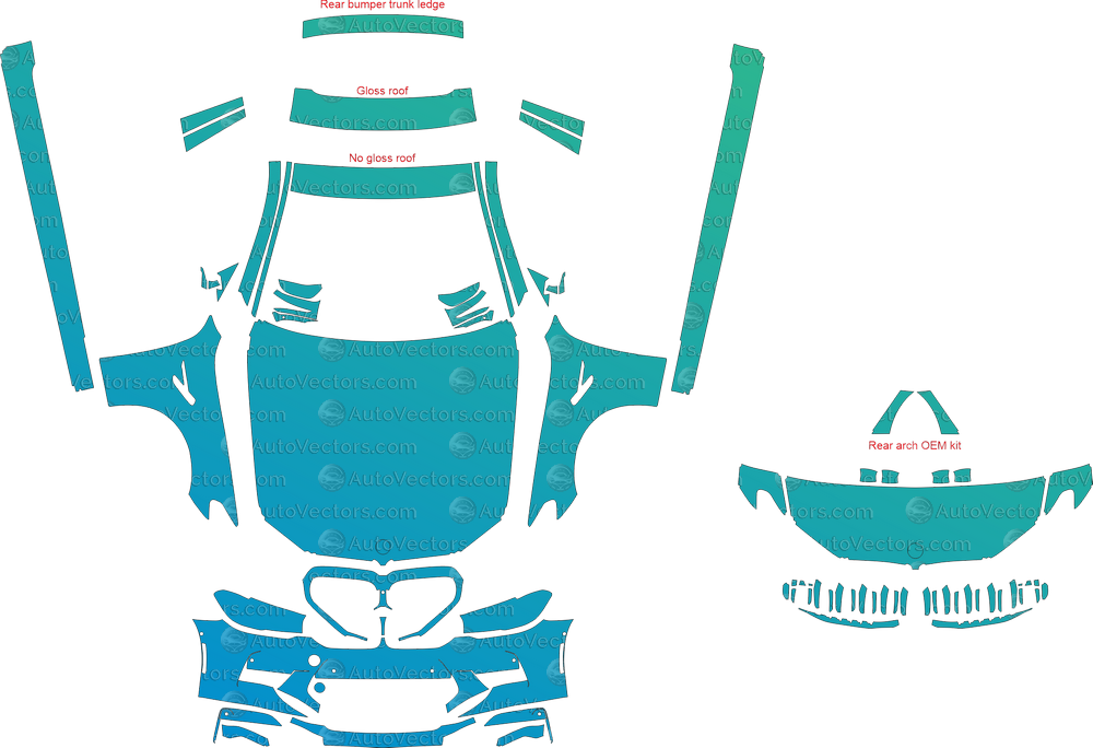 BMW M5 / Competition F90 LCI (From 2021) Sedan Full Kit – Pre-cut Vector Pattern Digital Download