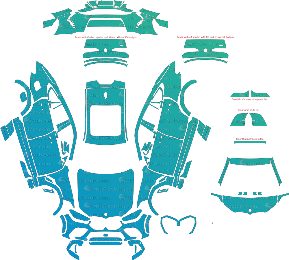 BMW X6 M / M Competition G06 (From 2020) SUV Full Kit – Pre-cut Vector Pattern Digital Download