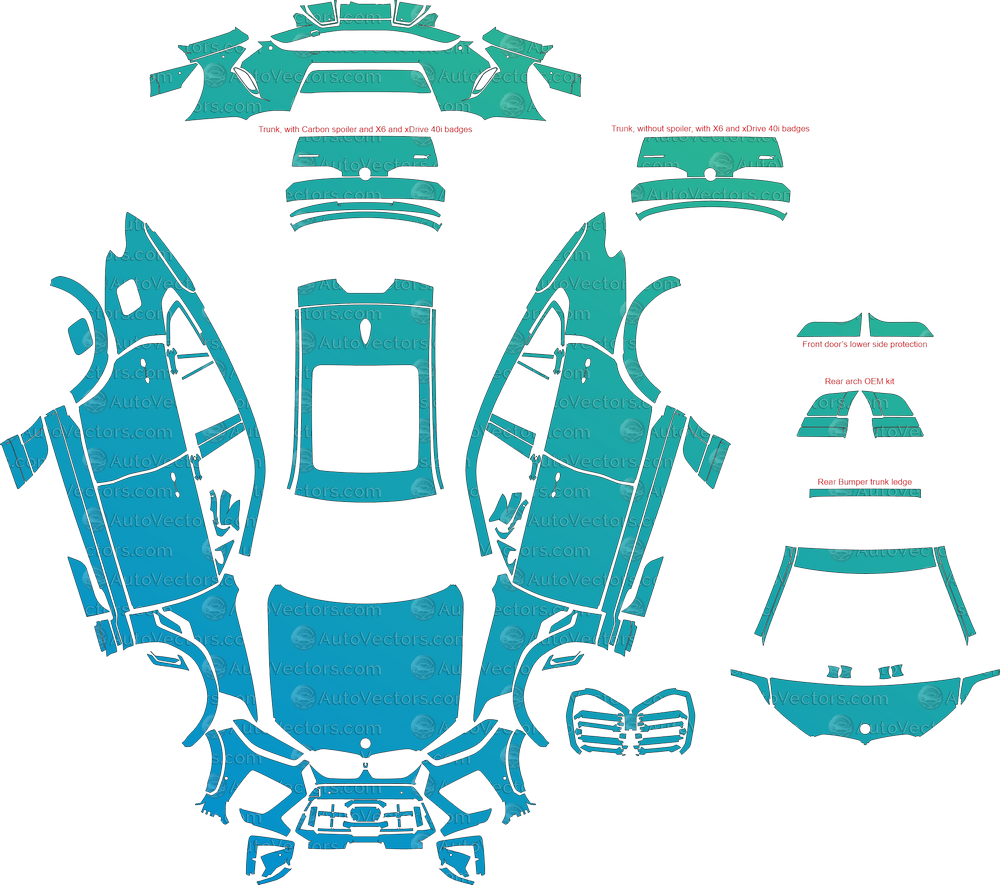 BMW X6 M / M Competition G06 LCI (From 2024) SUV Full Kit – Pre-cut Vector Pattern Digital Download