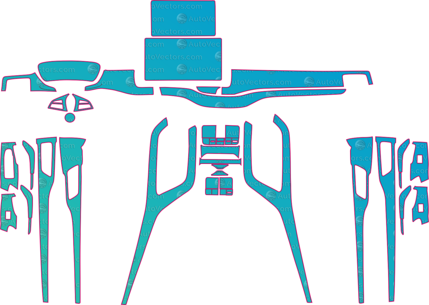 BYD Seal U SA3E pre-cut PPF interior templates digital download vector files