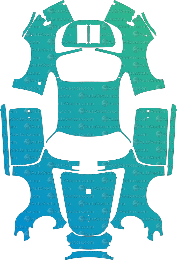 Porsche 356 C Coupe (1963–1965) pre-cut vector pattern digital file for download PPF