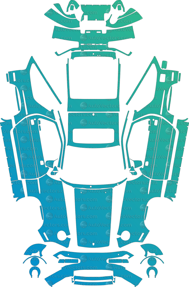 Porsche 928 S4 Coupe (1987–1991) pre-cut vector pattern digital file for download