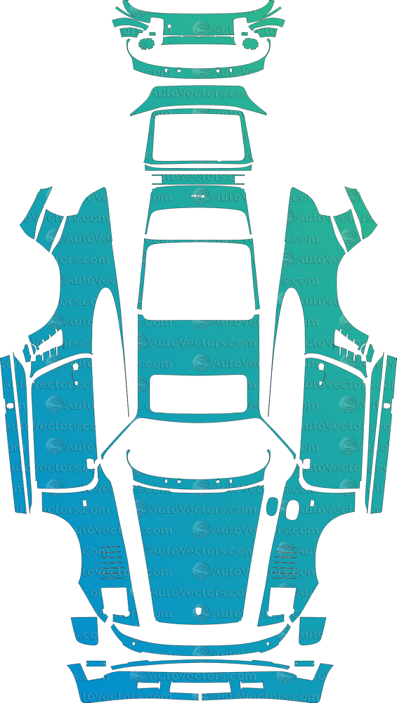 Porsche 930 Turbo Coupe (1986–1989) pre-cut vector pattern digital file for download PPF
