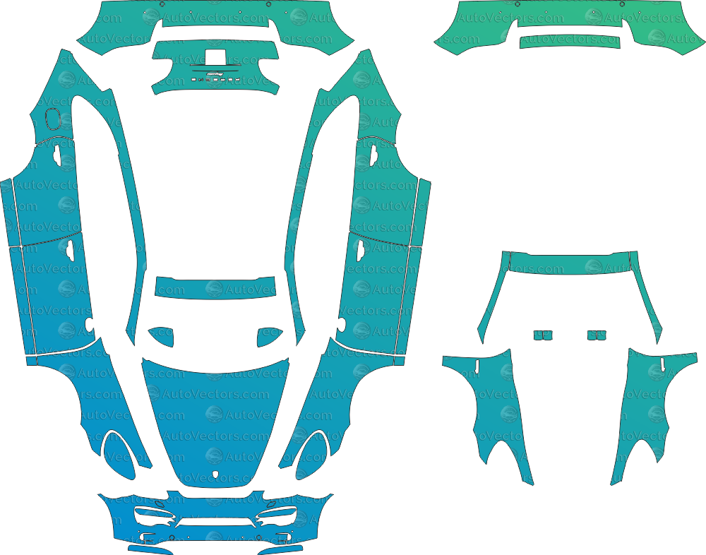 Porsche Cayenne 958 download vector files pre-cut PPF templates
