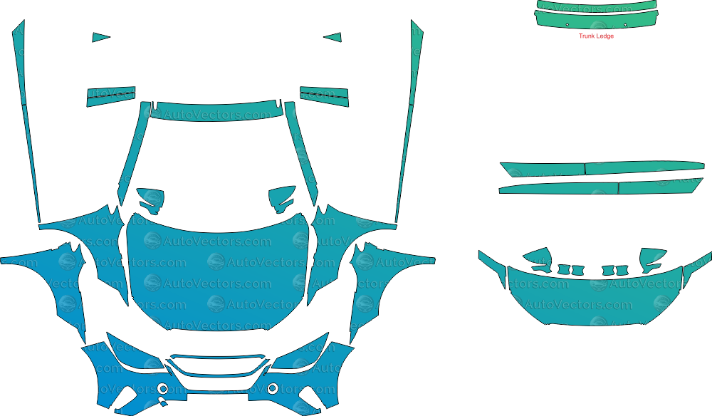 Seat Arona KJ7 LCI 2021 SUV PPF precut patterns template vector EPS CDR PDF SVG instant download