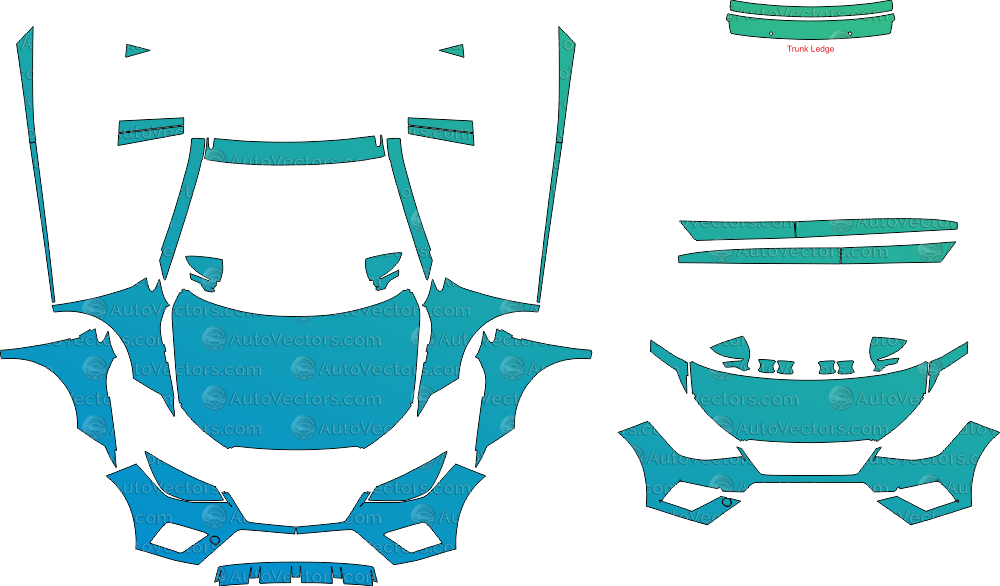 Seat Arona KJ7 2017 SUV PPF precut patterns template vector EPS CDR PDF SVG instant download