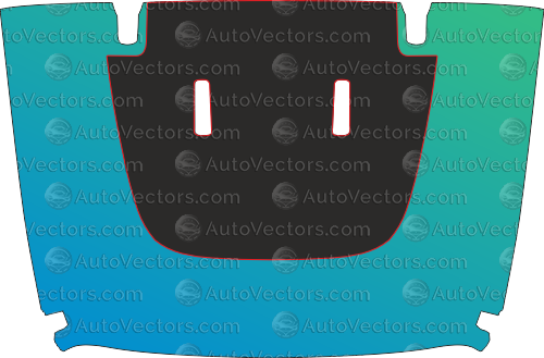 Jeep Gladiator JL (2020) digital hood wrap decal template vector file for vinyl wrap & precision plotter cutting