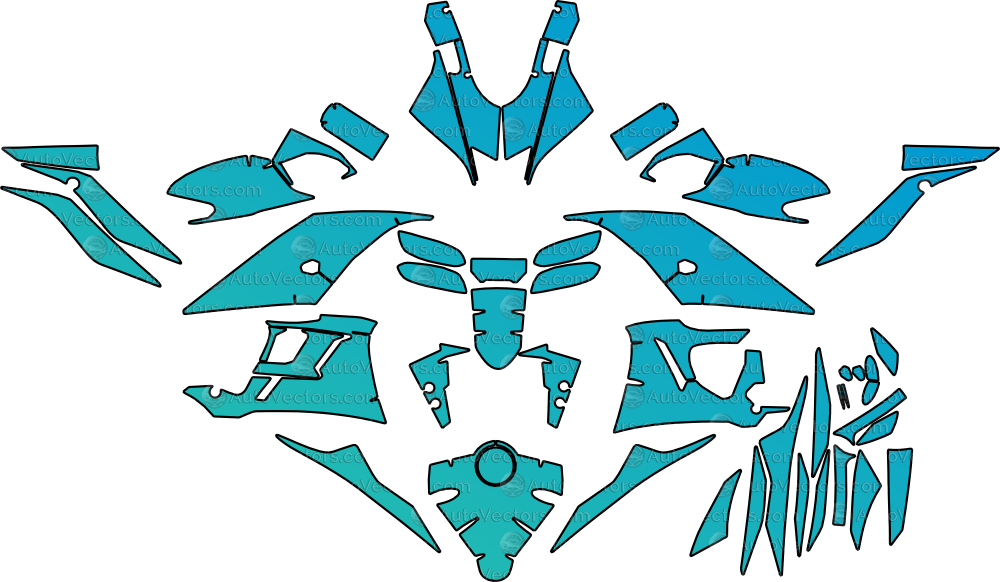 Yamaha YZF-R3 pre-cut vector pattern download with PPF vector files