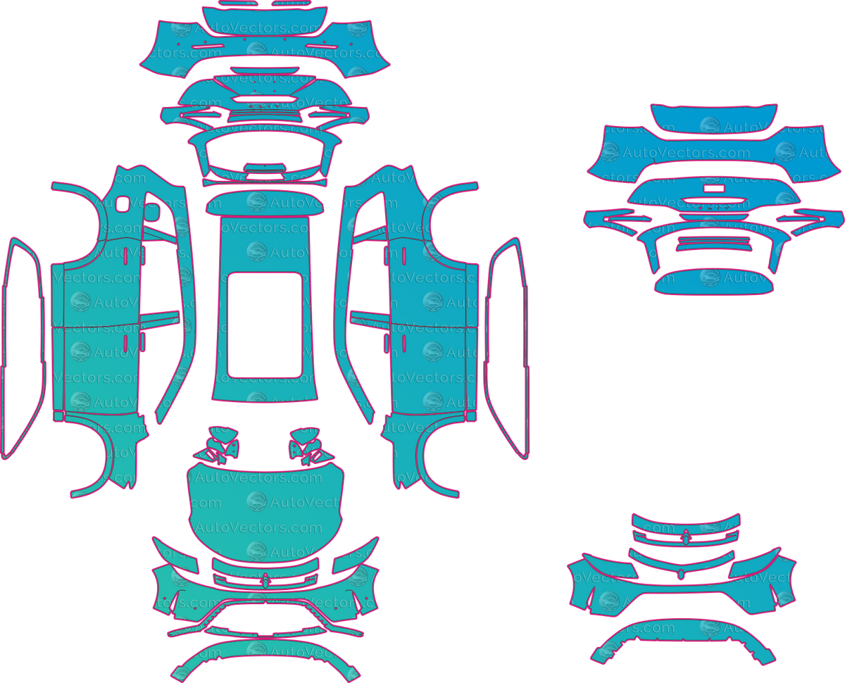AITO M7 Plus (From 2024) SUV pre-cut PPF pattern layout