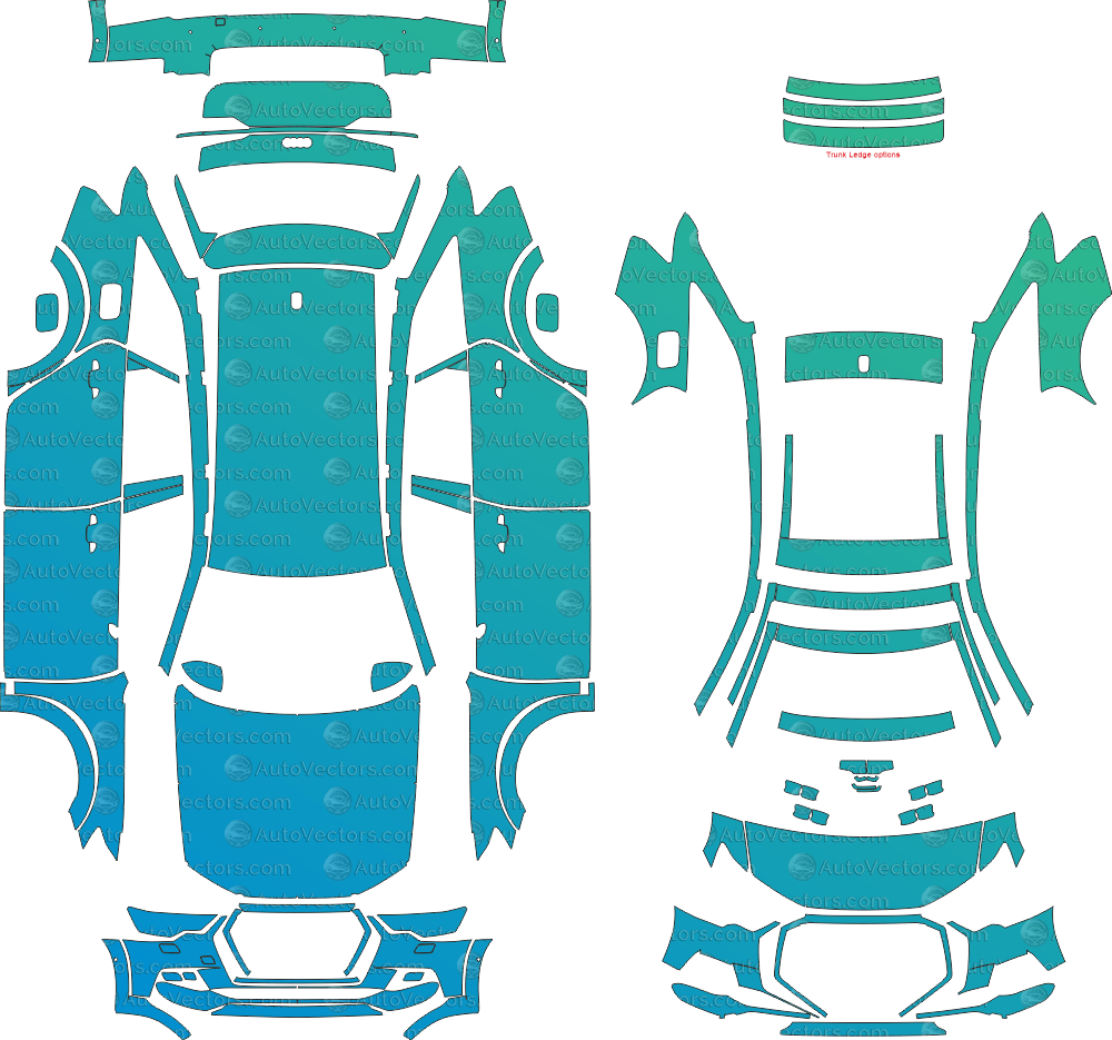 Audi A6 Allroad Vorsprung C8 (2020–2023) Wagon – pre-cut PPF vector template download