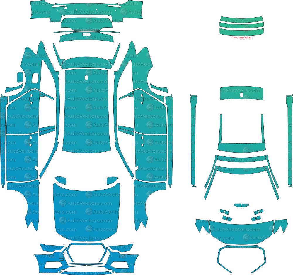 Audi A6 Base C8 (2019–2024) Avant pre-cut PPF vector template download