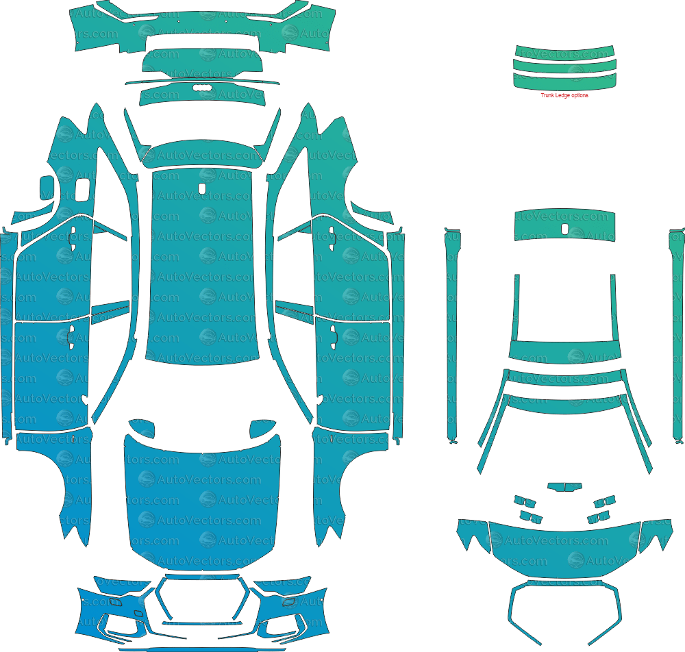 Audi A6 S - Line C8 (2019–2023) Avant pre-cut PPF vector template download