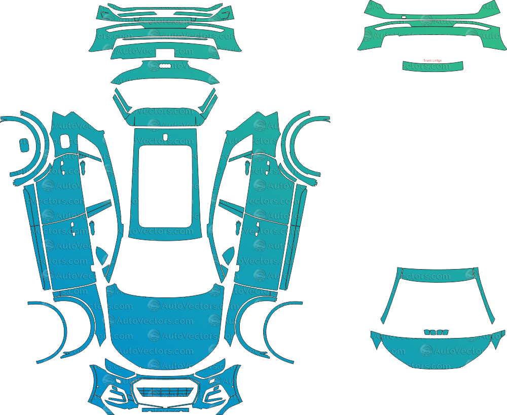 Audi Q5 Sport FYB (From 2020) SUV pre-cut PPF vector template download