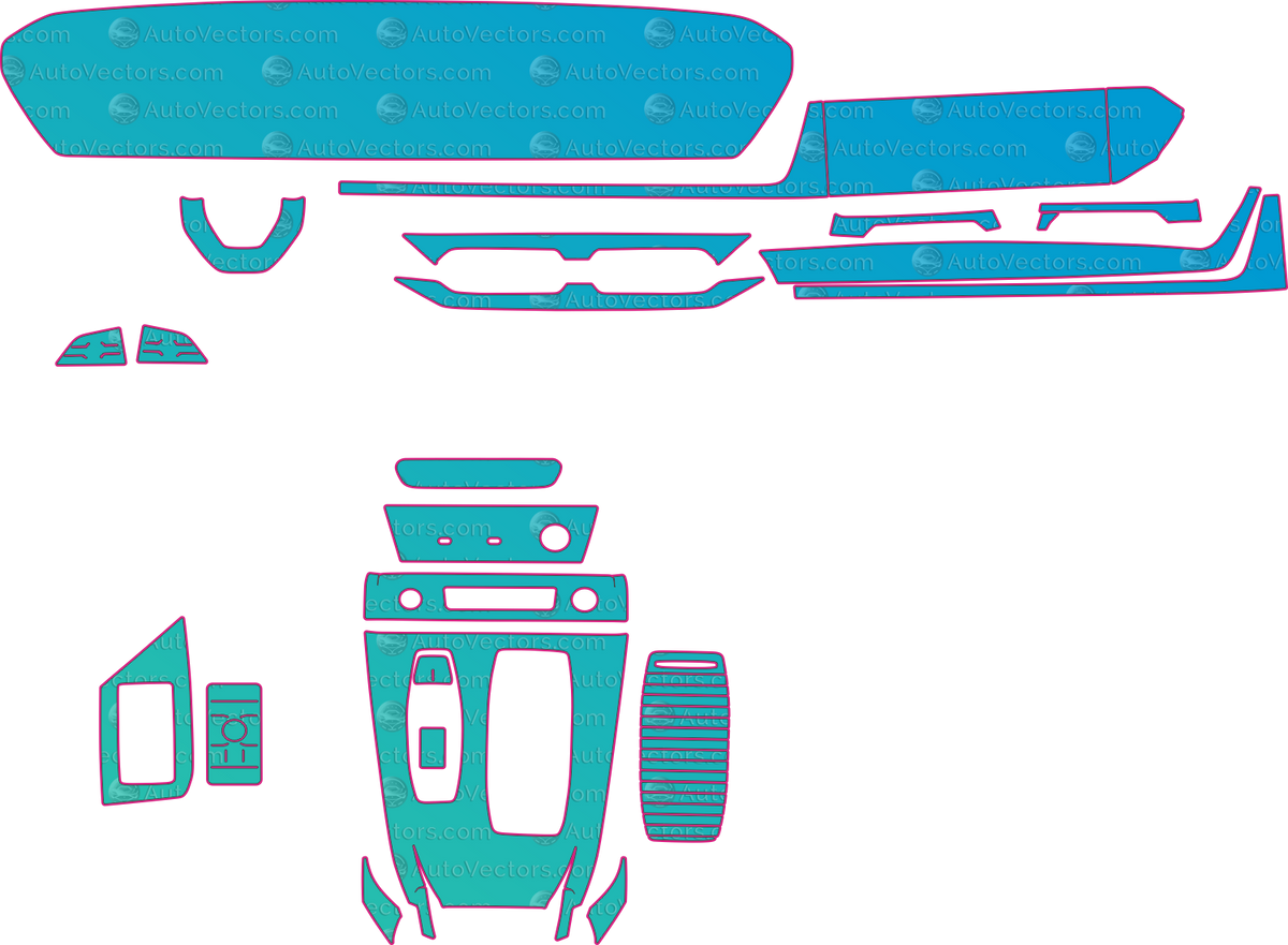 Audi Q6L e-tron (From 2025) SUV Interior – interior pre-cut PPF pattern templates, instant digital download vector cut files (CDR, AI, PDF, SVG)