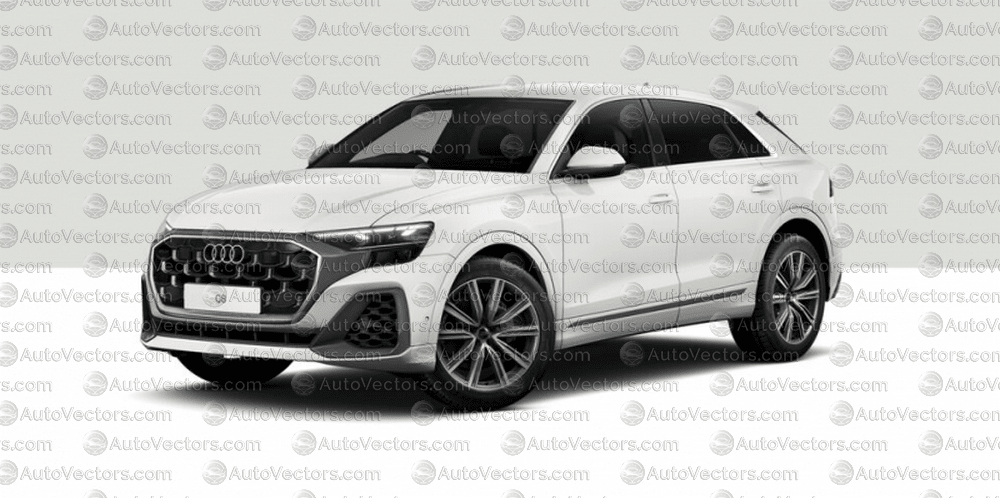 Audi Q8 S - line SQ8 Facelift 4M (From 2024) SUV pre-cut PPF vector template download