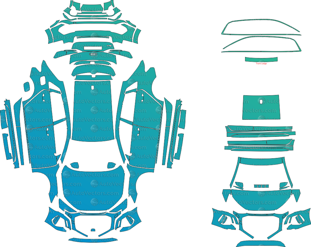 Audi RS3 8Y (From 2022) Sportback pre-cut PPF vector template download