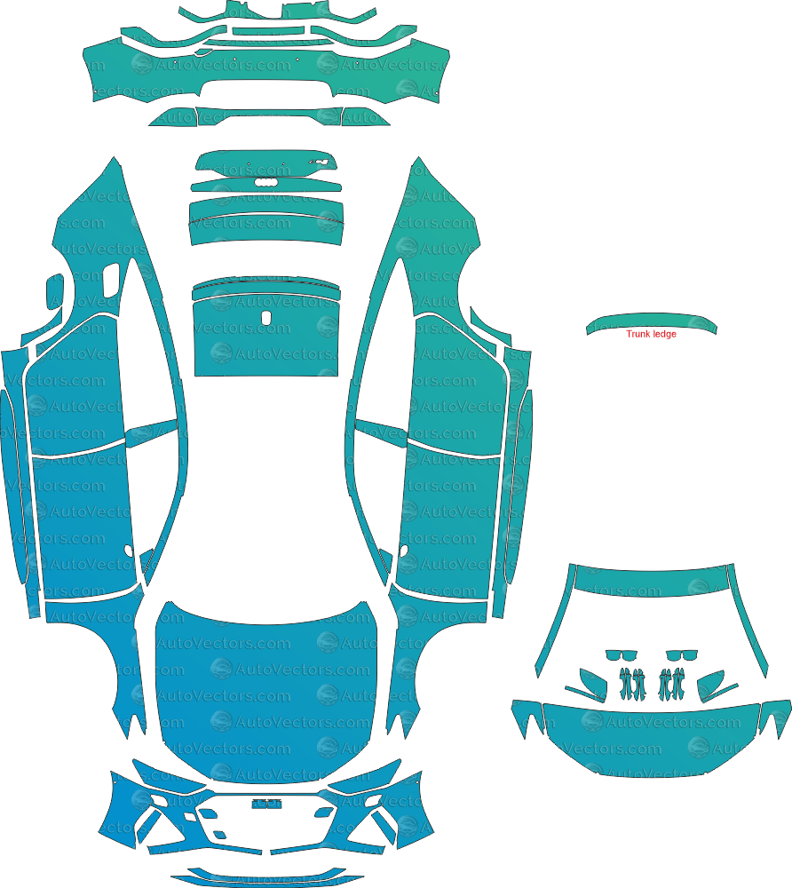 Audi RS7 Sportback (From 2021) Sportback Pre - pre-cut PPF vector template download