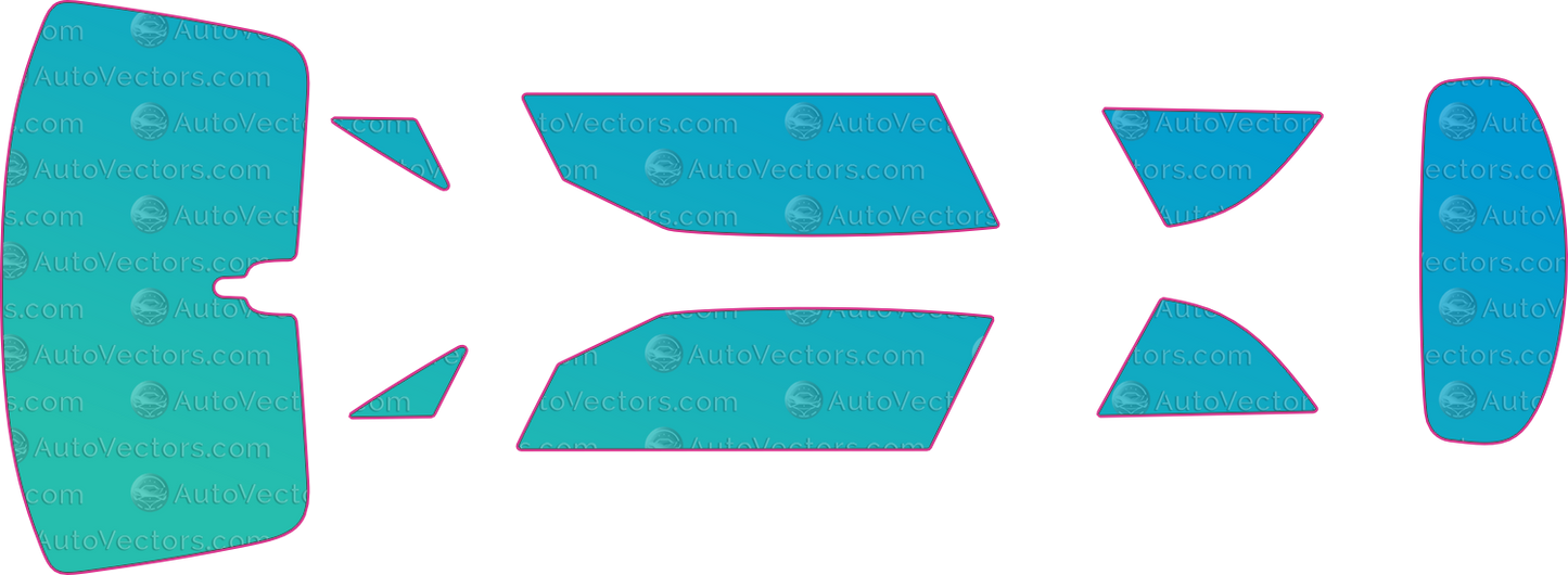 Bentley Continental Gtc (From 2018) Convertible – window tint pre-cut templates, instant digital download vector cut files (CDR, AI, PDF, SVG)