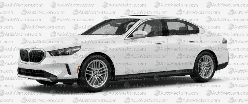 BMW 5 Series Base G60 (From 2024) Sedan pre-cut PPF vector template download