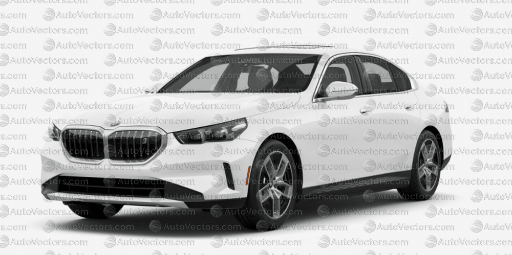 BMW i5 Base G60 (From 2024) Sedan pre-cut PPF vector template download