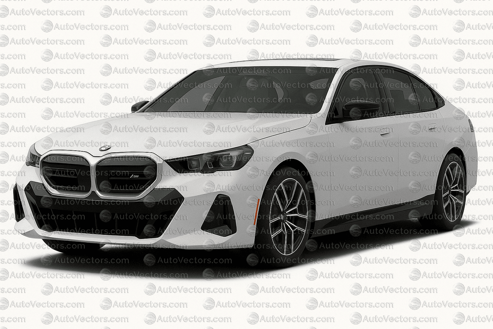 BMW i5 M60 G60 (From 2024) Sedan pre-cut PPF vector template download