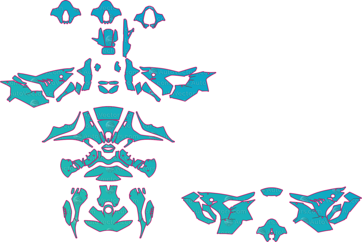 BMW M1000RR Base (From 2025) Moto – motorcycle pre-cut PPF pattern templates, instant digital download vector cut files (CDR, AI, PDF, SVG)