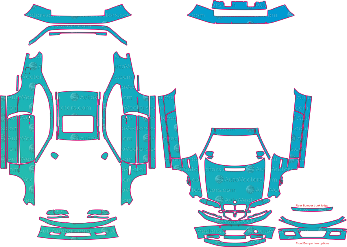 BMW M3 E46 (From 2000) Coupe – pre-cut PPF pattern templates, instant digital download vector cut files (CDR, AI, PDF, SVG)