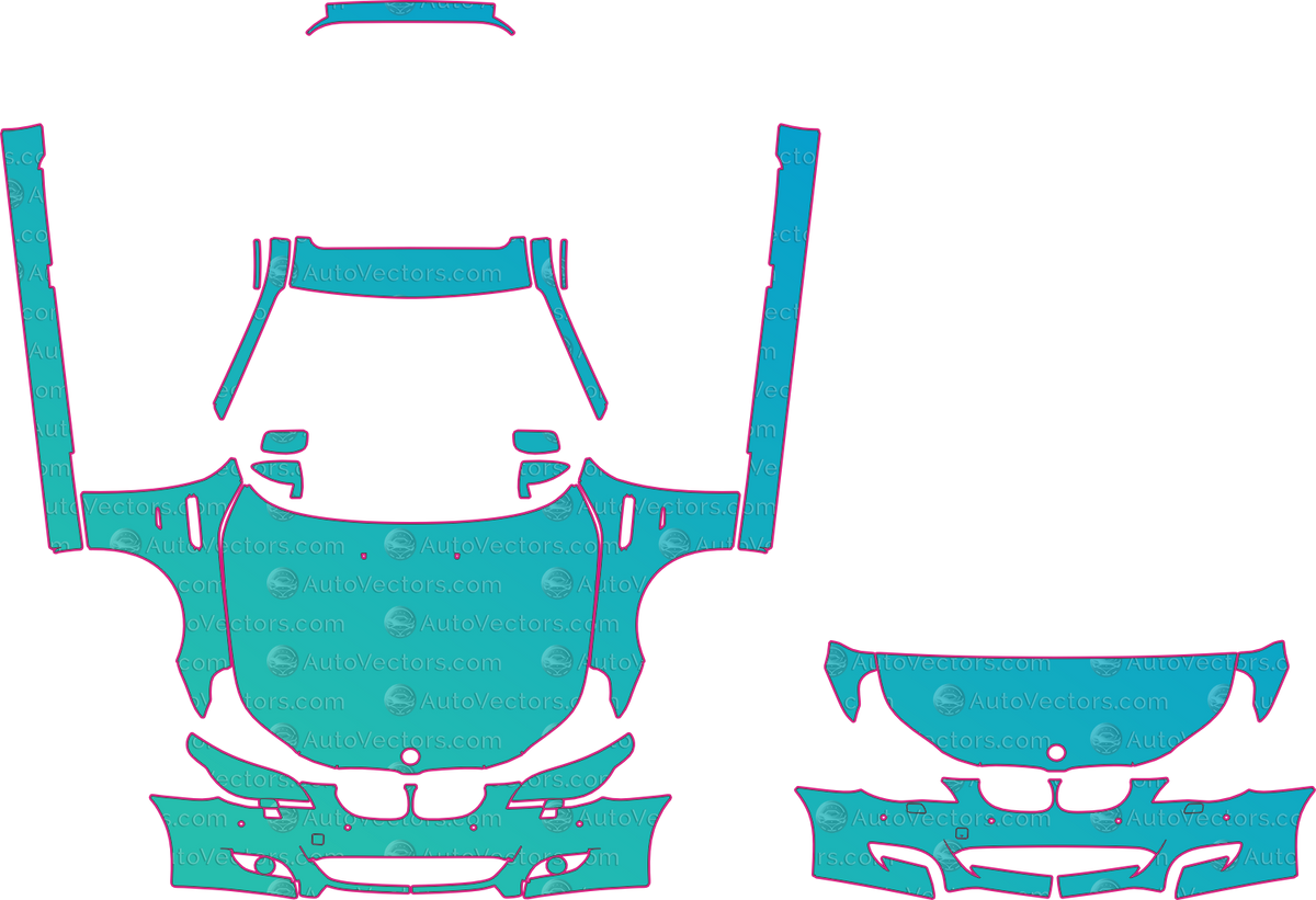 BMW M5 E60 Sedan-Wagon (From 2006) Sedan – pre-cut PPF pattern templates, instant digital download vector cut files (CDR, AI, PDF, SVG)