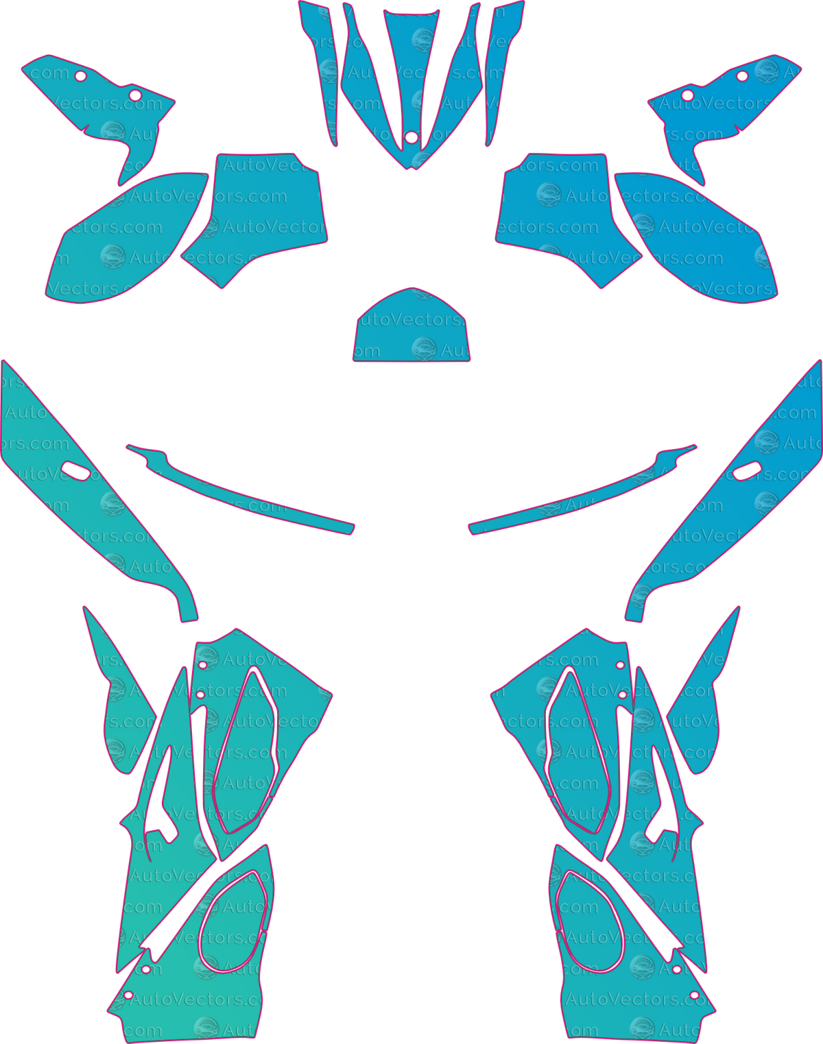BMW Sport 1000 RR (From 2017) Moto – motorcycle pre-cut PPF pattern templates, instant digital download vector cut files (CDR, AI, PDF, SVG)