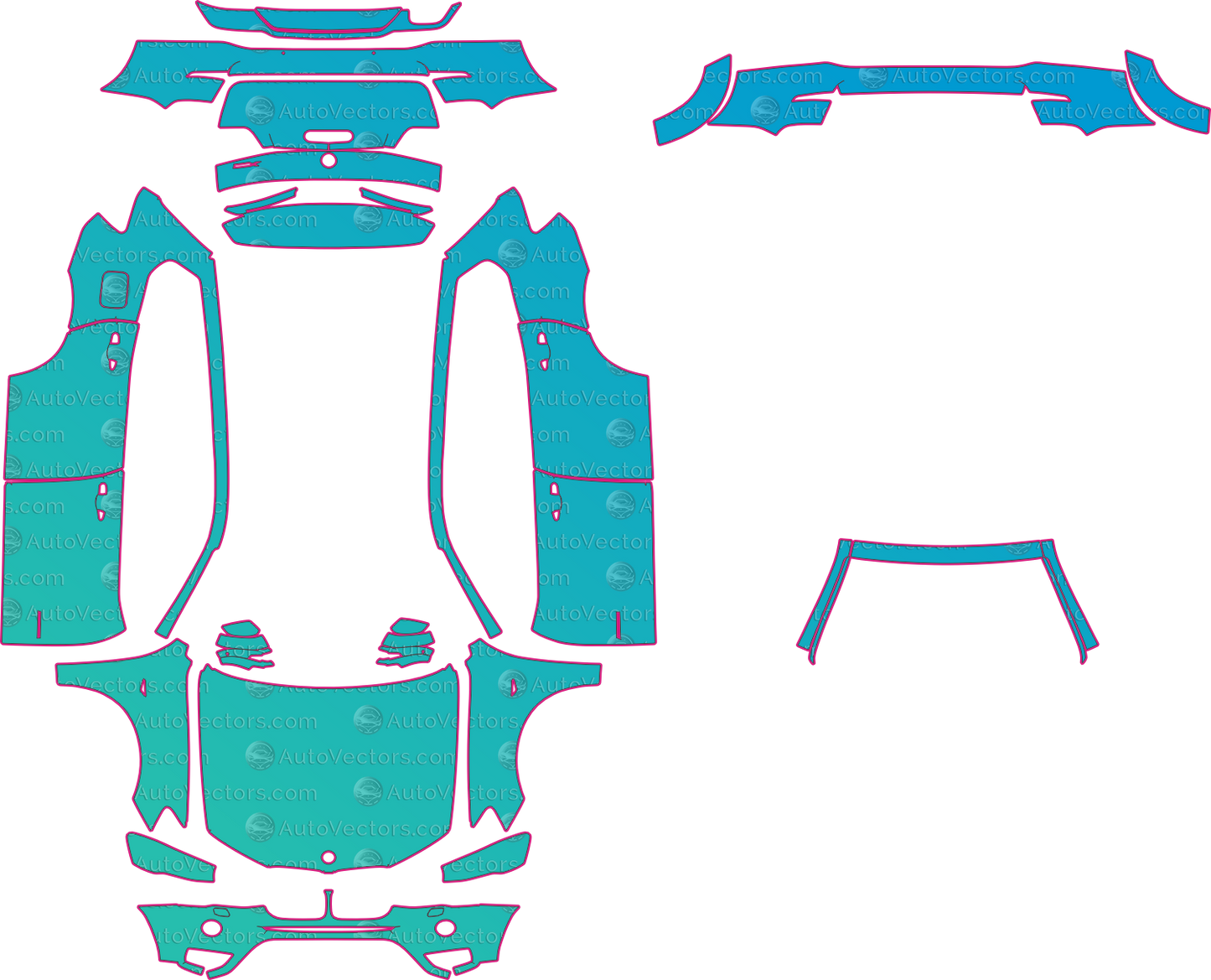 BMW X3 F25 SE-X Line (From 2014) SUV – pre-cut PPF pattern templates, instant digital download vector cut files (CDR, AI, PDF, SVG)