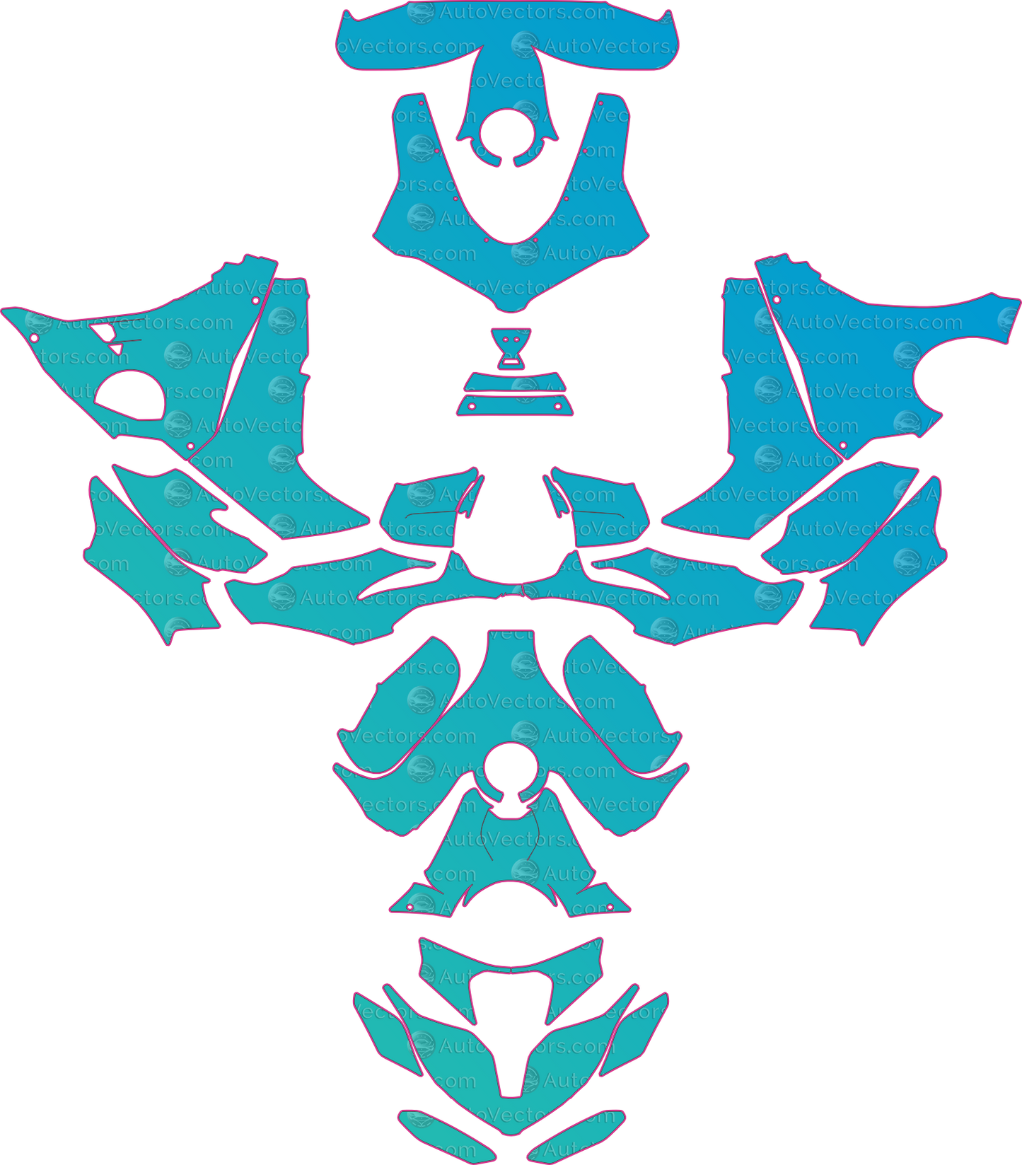 Ducati Panigale V4 (From 2025) Moto – motorcycle pre-cut PPF pattern templates, instant digital download vector cut files (CDR, AI, PDF, SVG)