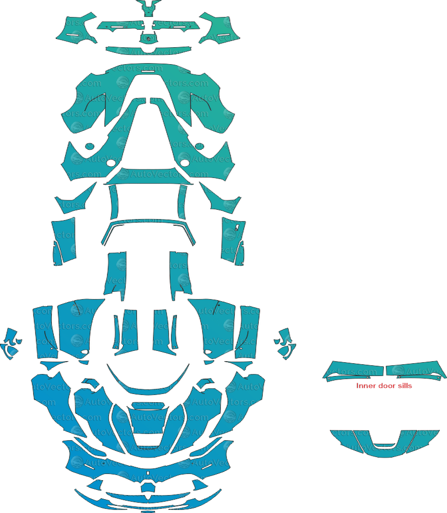 Ferrari LaFerrari Aperta (2017–2018) Supercar pre-cut PPF vector template download