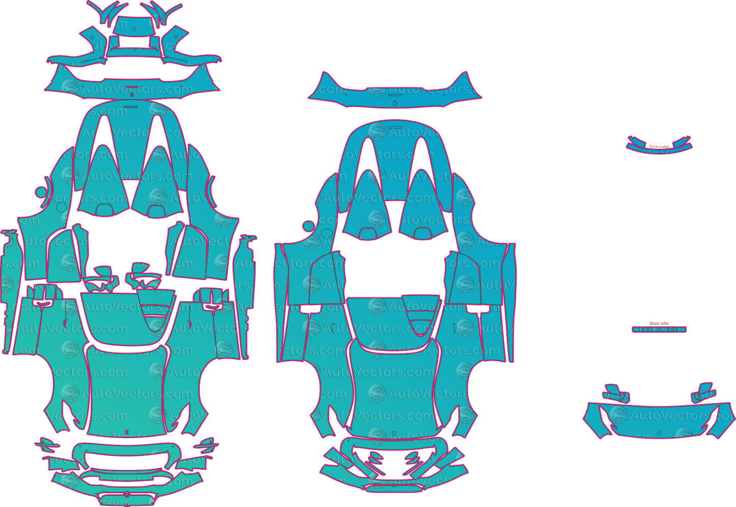Ferrari Monza SP2 F152CG (From 2020) Convertible Pre-Cut PPF Pattern Templates – pre-cut PPF pattern templates, digital download vector files (CDR, AI, PDF, DXF, SVG)