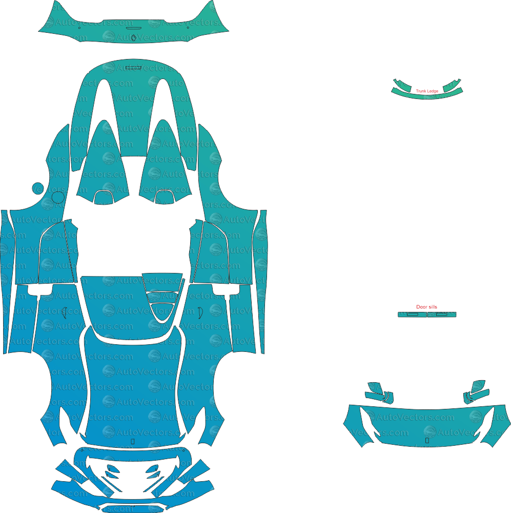 Ferrari Monza SP2 (From 2019) Roadster pre-cut PPF vector template download