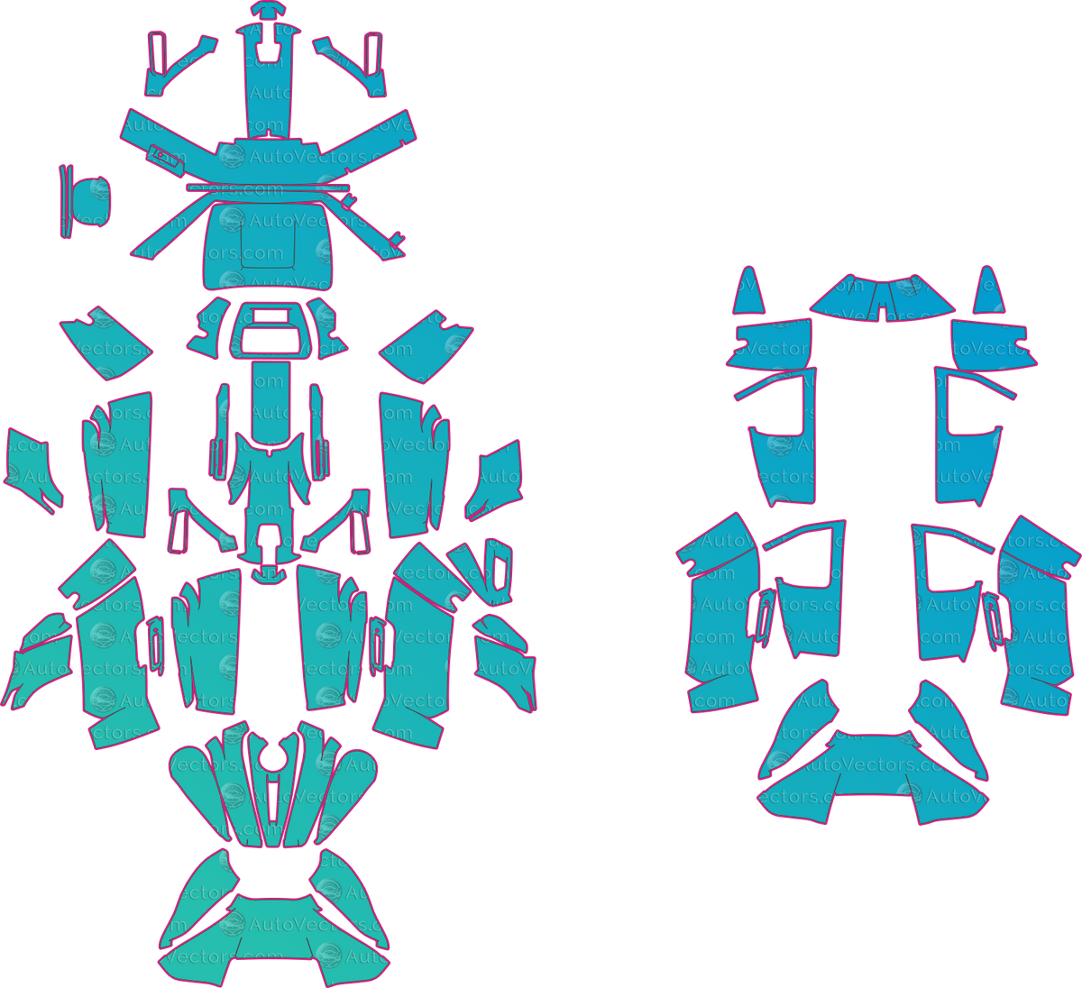 Harley-Davidson Street Glide CVO (From 2025) Moto motorcycle PPF pattern layout