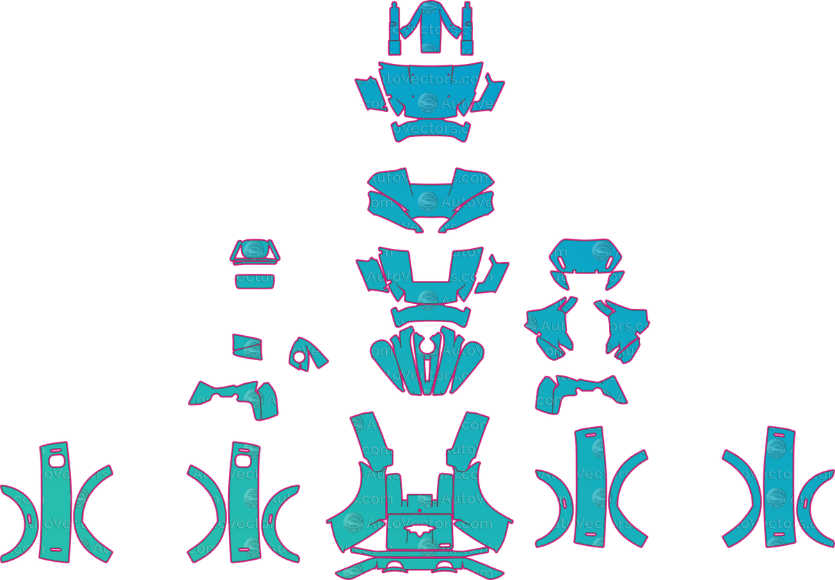 Harley-Davidson Street Glide CVO 3 Limited Base (From 2026) Moto motorcycle PPF pattern layout
