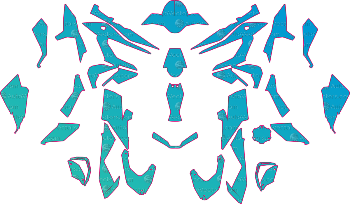 Honda X-ADV 750 (From 2023) Moto motorcycle PPF pattern layout
