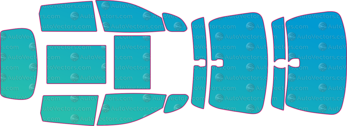 Jeep Cherokee KL (2019-2024) SUV Window Tint Pre-cut Templates – window tint pre-cut templates, digital download vector files (CDR, AI, PDF, DXF, SVG)