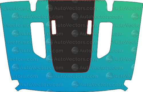 Jeep Wrangler JL (From 2018) Hood Decal Templates with air Vent pre - cut PPF template digital file download