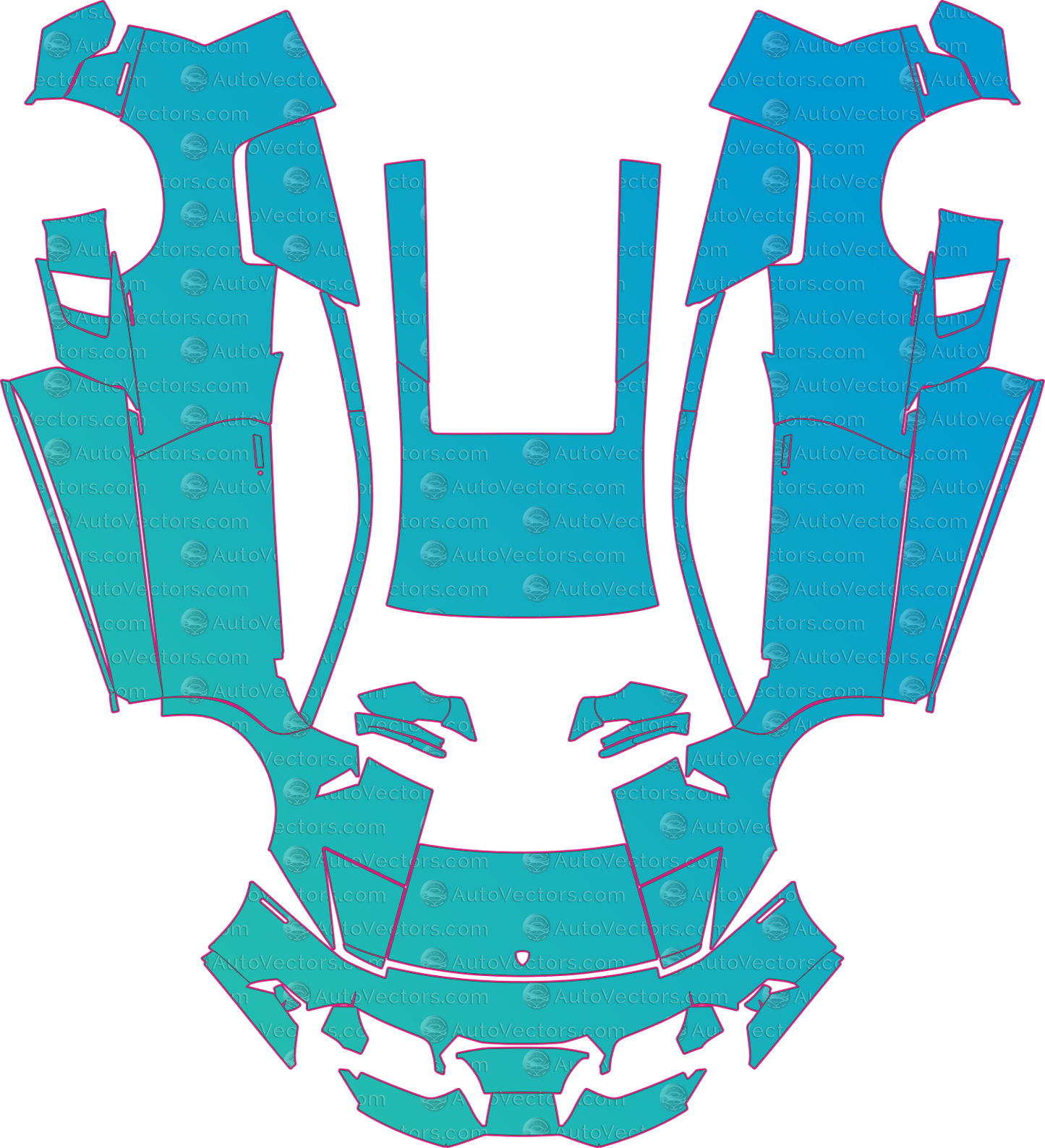 Lamborghini Murcielago LP670 SV (From 2010) Coupe – pre-cut PPF pattern templates, instant digital download vector cut files (CDR, AI, PDF, SVG)