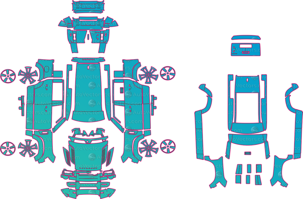 Land Rover Defender 110 L663 Adventure X-Dynamic SE (From 2026) SUV – pre-cut PPF pattern templates, instant digital download vector cut files (CDR, AI, PDF, SVG)
