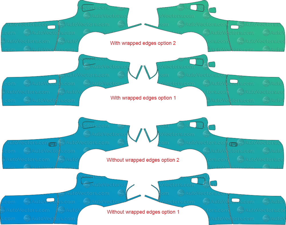 Maserati 4200 Coupe (2002–2006) Coupe pre-cut PPF vector template download