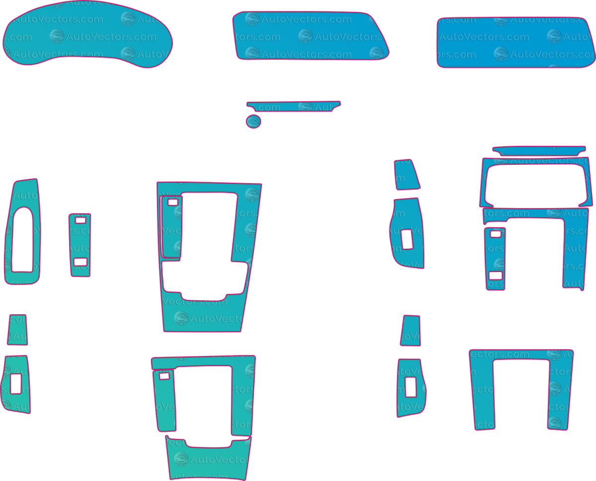 Mazda 3 BP BASE (From 2022) Interior – interior pre-cut PPF pattern templates, instant digital download vector cut files (CDR, AI, PDF, SVG)
