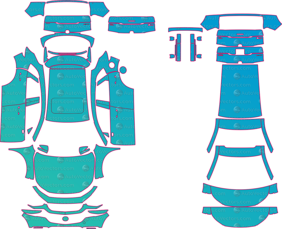 Mazda CX-30 (From 2019) SUV – pre-cut PPF pattern templates, instant digital download vector cut files (CDR, AI, PDF, SVG)