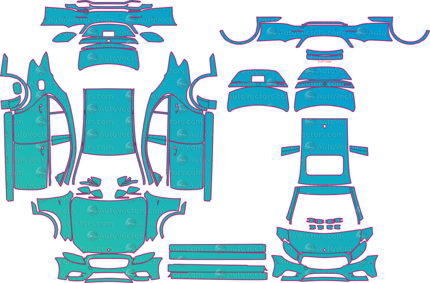 Mercedes-Benz E-Class W213 AMG Line (From 2016) Sedan – pre-cut PPF pattern templates, instant digital download vector cut files (CDR, AI, PDF, SVG)