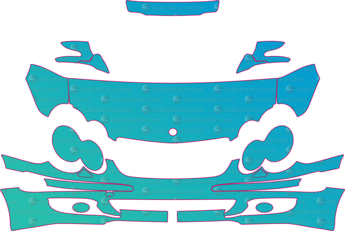 Mercedes-Benz SL Class R230 550 Base-600 Base (From 2007) Roadster – pre-cut PPF pattern templates, instant digital download vector cut files (CDR, AI, PDF, SVG)