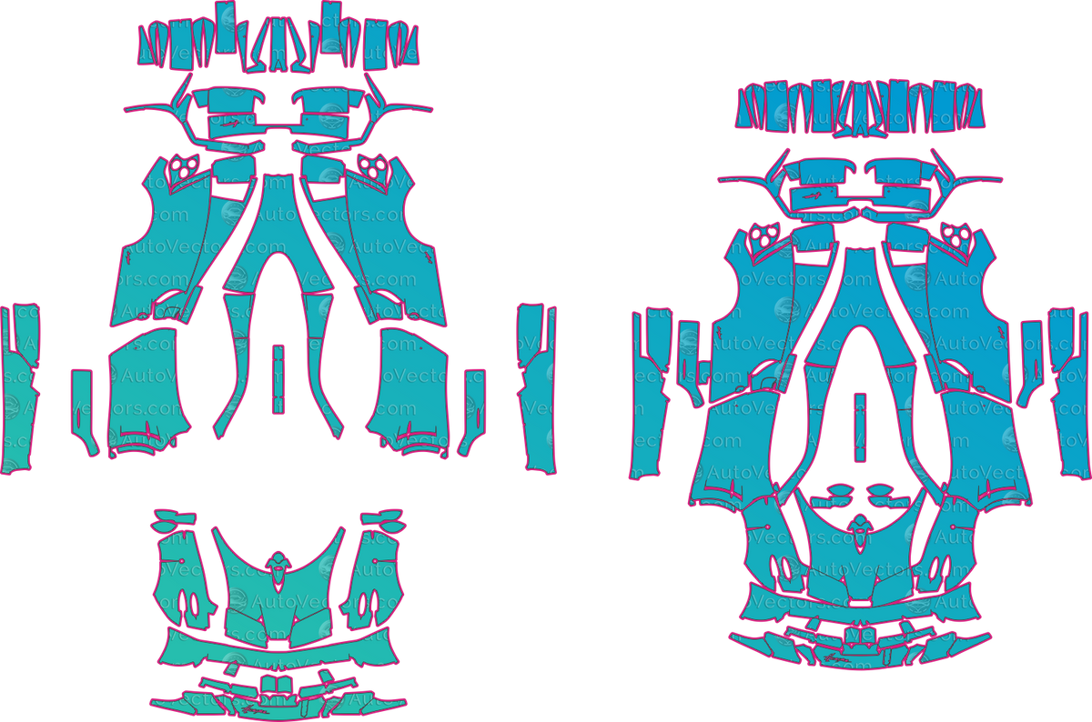 Pagani Huayra Base (From 2012) Coupe – pre-cut PPF pattern templates, instant digital download vector cut files (CDR, AI, PDF, SVG)